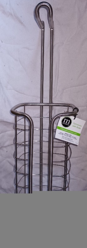 mDesign Free Standing Toilet Paper Holder Stand - photo 2