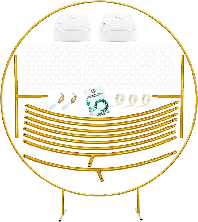 NEW LANGXUN 4.9ft Round Balloon Arch Kit - Gold