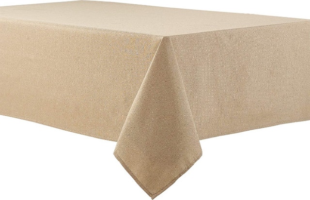 NEW Yellow Table Cloth 60x120" Linen Look Waterproof