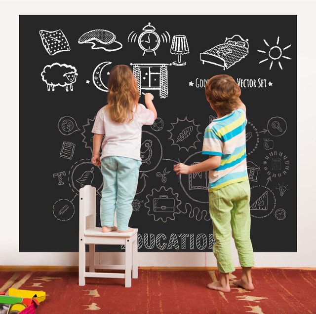NEW Chalkboard Wall Sticker Decal Blackboard Wallpaper Large Con - photo 4