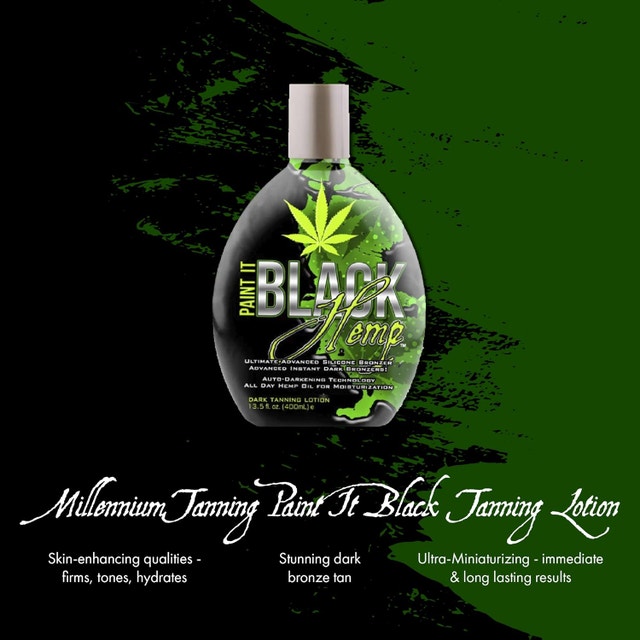 Millenium Tanning Paint It Black HEMP Bronzer Indoor Lotion - photo 2