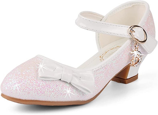 NEW OVEKOS Girls Sequins Bows High Heel Shoes Size 33/34 (US 2/2 - photo 3