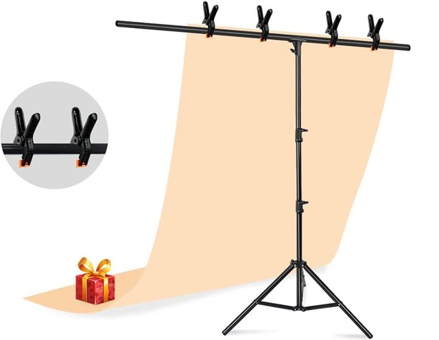NEW T-Shape Backdrop Stand Kit 6.5x5ft, MOUNTDOG Photo Backdrop