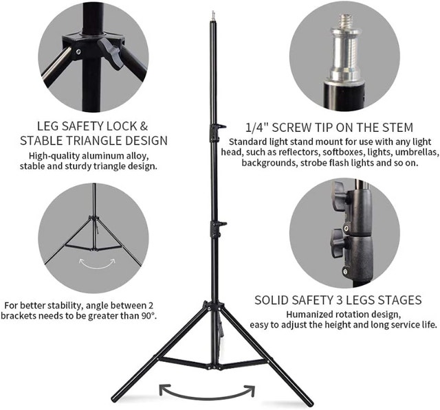 NEW T-Shape Backdrop Stand Kit 6.5x5ft, MOUNTDOG Photo Backdrop - photo 3