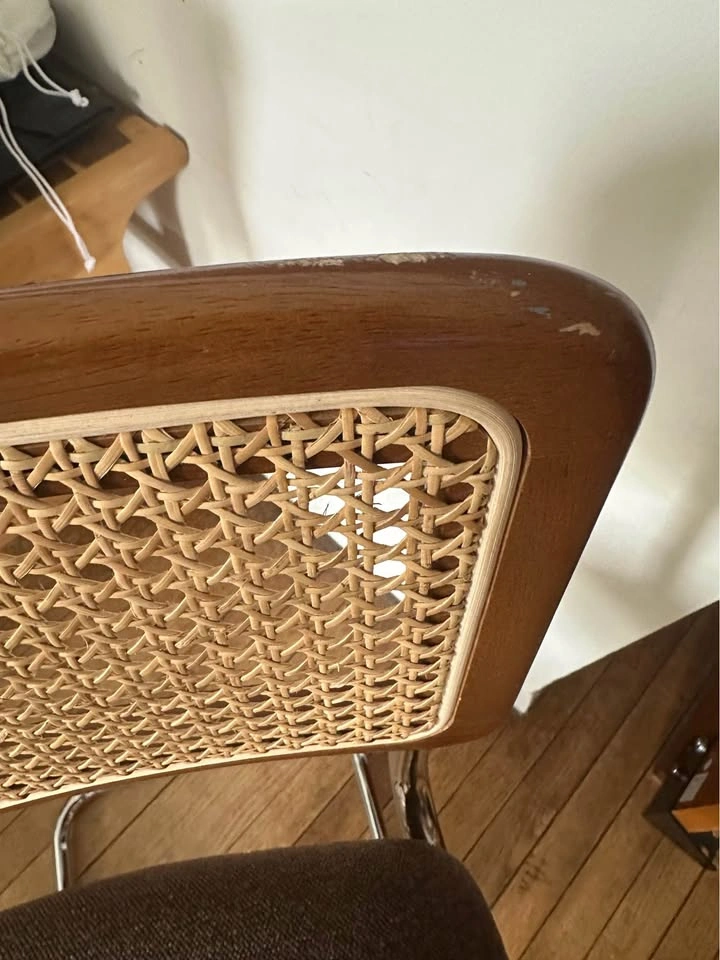 Mid Century Modern Cane Counter Stool – Cesca Style Rattan Bar S - photo 3