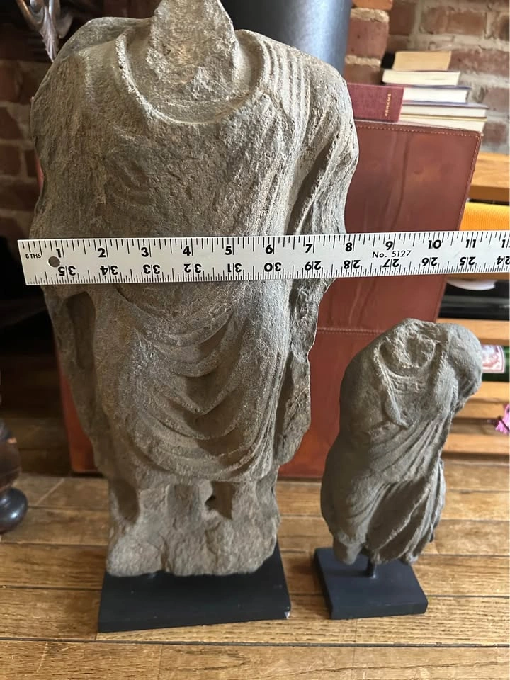 Greco-Buddhist Style Sculpture Fragments on Stands – RH Inspired - photo 3
