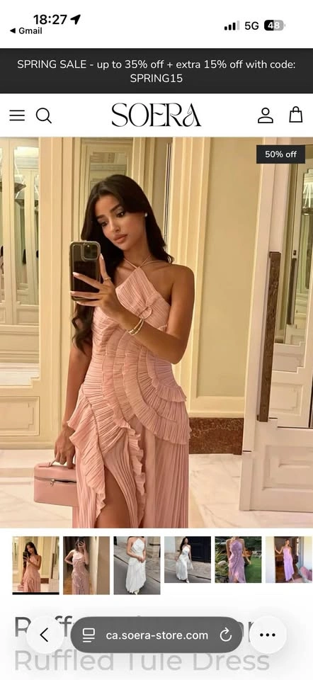 Wedding guest dress (ruffled tule dress)