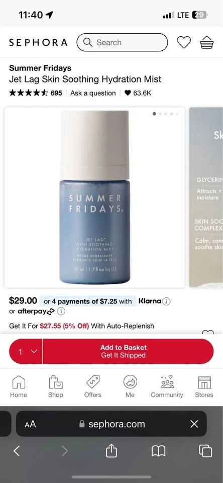 Summer Fridays Jet Lag Skin Hydration Mist - photo 2