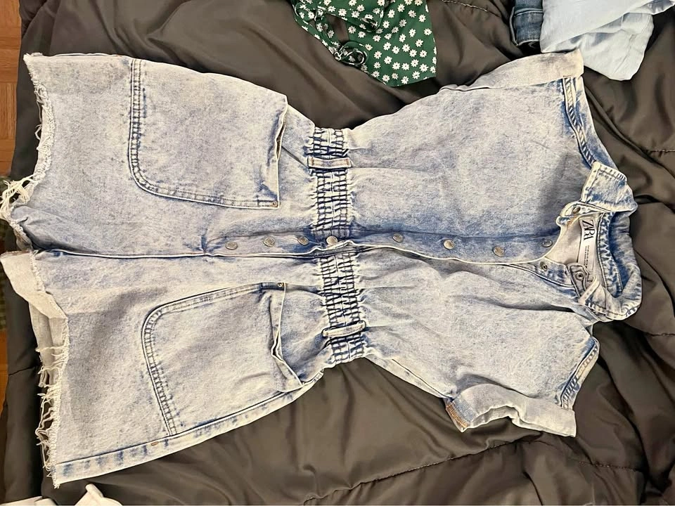 Denim romper