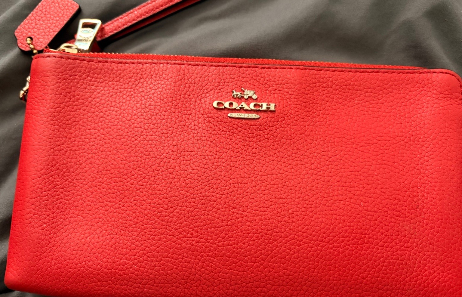 Coach Women’s Red Zip-Around Folding Wallet
