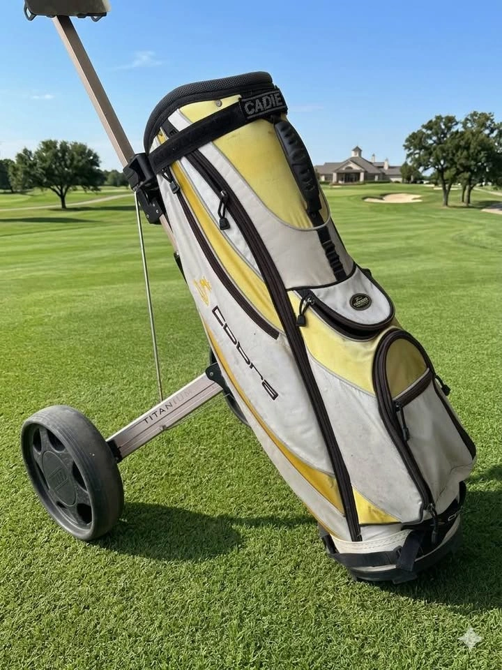 Golf Bag & Cadie Titanium Pull Cart Set