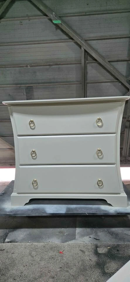 Curved 3-Drawer Dresser with Arched Mirror - photo 2