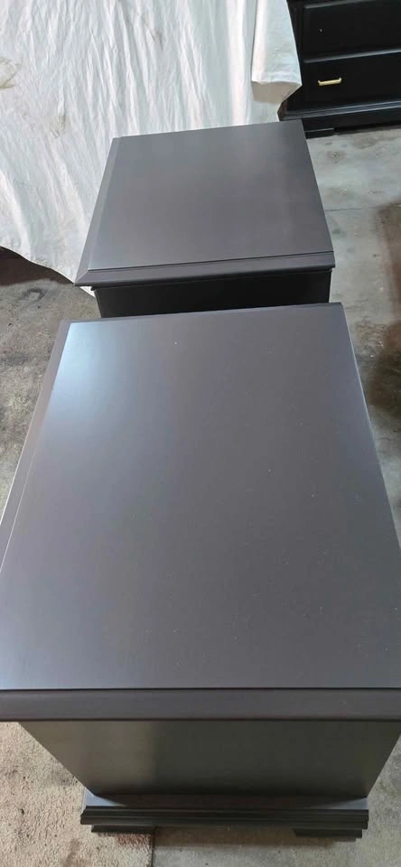 Pair of solid wood black nightstands - photo 4