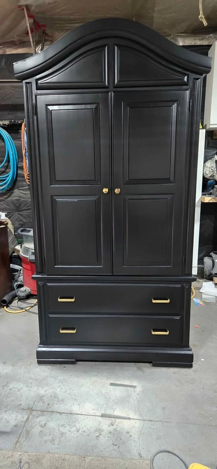 Wood Black Arched Top Armoire - photo 2
