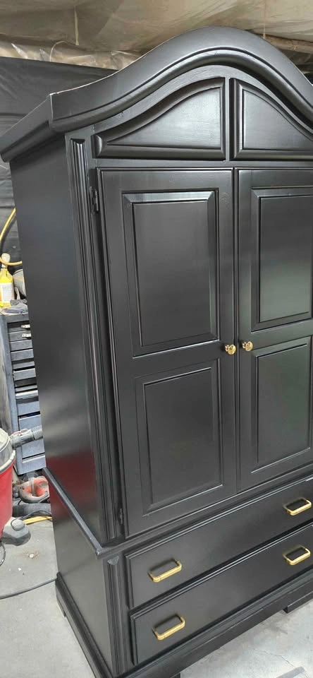 Wood Black Arched Top Armoire - photo 3