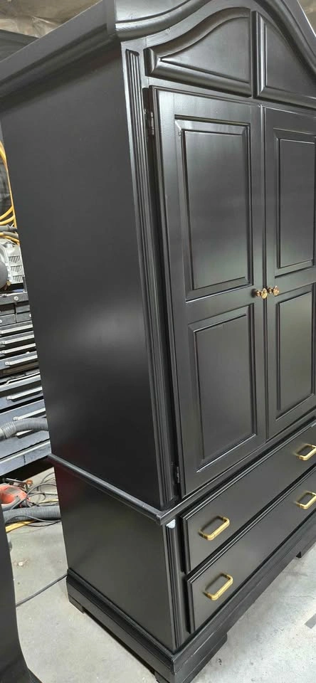 Wood Black Arched Top Armoire - photo 4