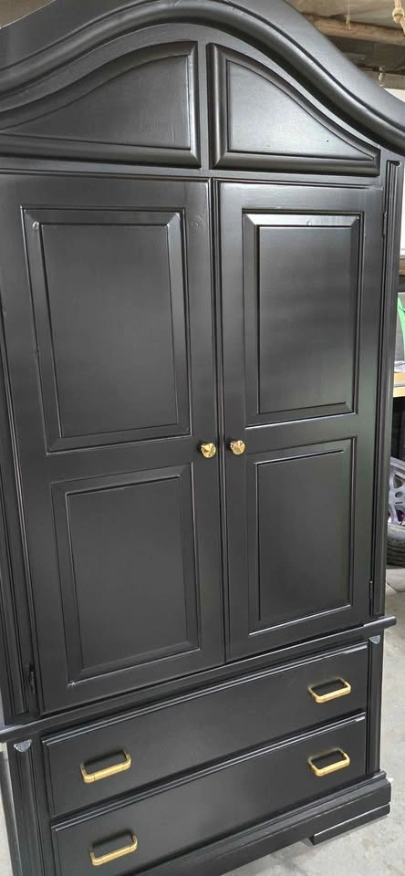 Wood Black Arched Top Armoire - photo 5