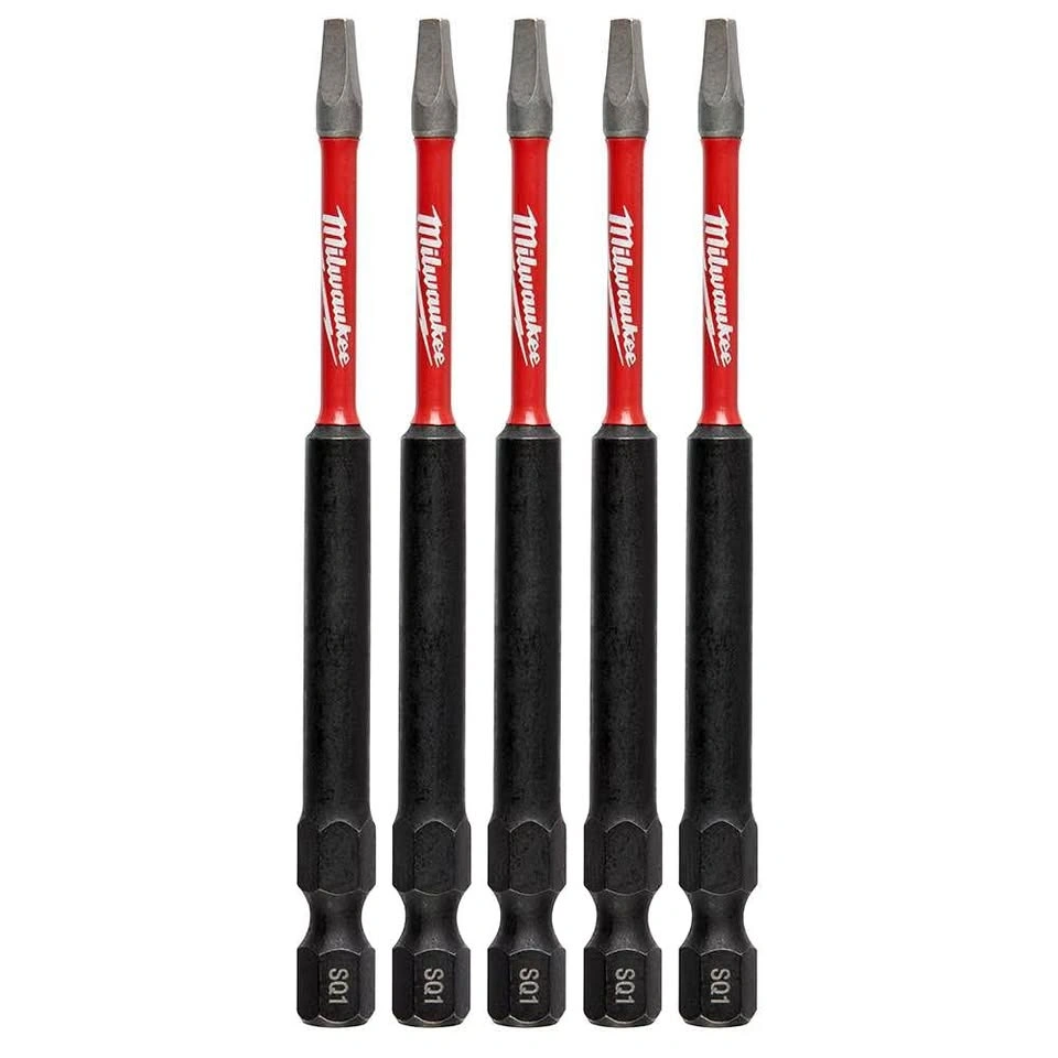 Milwaukee SHOCKWAVE Impact Duty SQ1 Driver Bits, 5-Pack