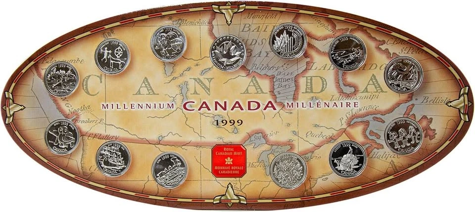 1999 Millennium Canada 25-Cent Coin Set - Royal Canadian Mint - photo 3