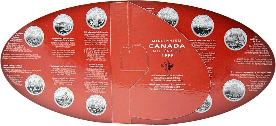 1999 Millennium Canada 25-Cent Coin Set - Royal Canadian Mint - photo 4