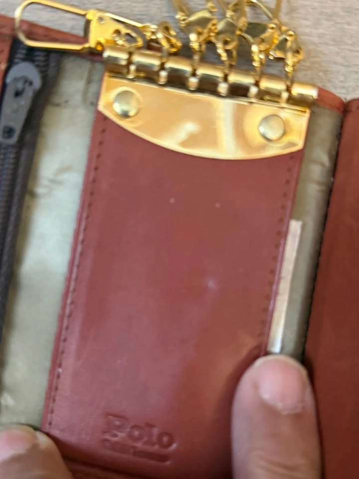 Polo Plaid Leather Key Case - photo 2