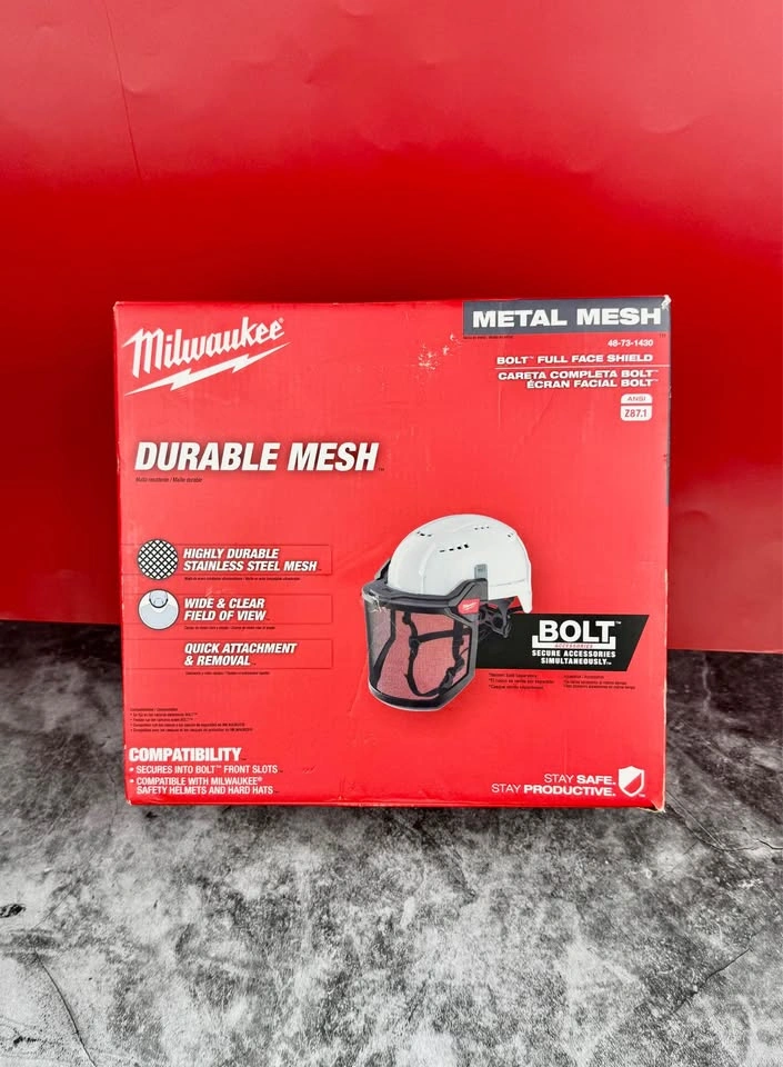 Milwaukee BOLT Stainless-Steel Mesh Full Face Shield, ANSI Z87.1 - photo 5
