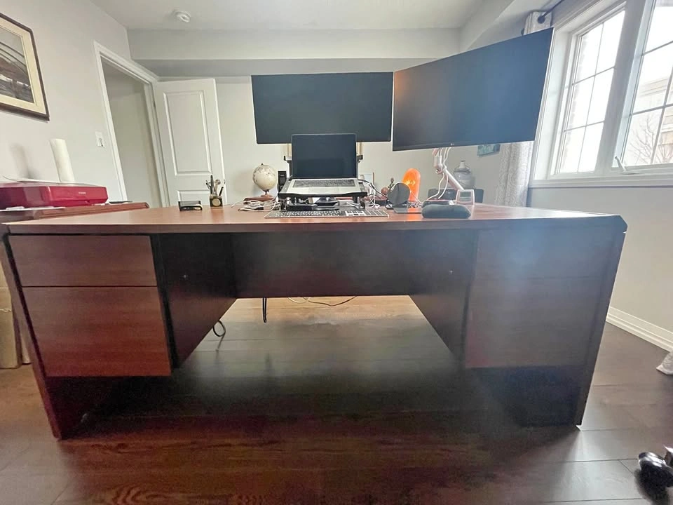 Executive Office Suite: Desk, Credenza, Filing Cabinet