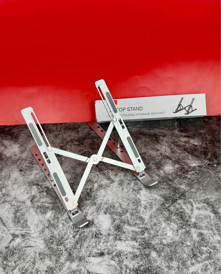 Foldable Aluminum Laptop Stand, Adjustable Height, Non-Slip, Por - photo 5