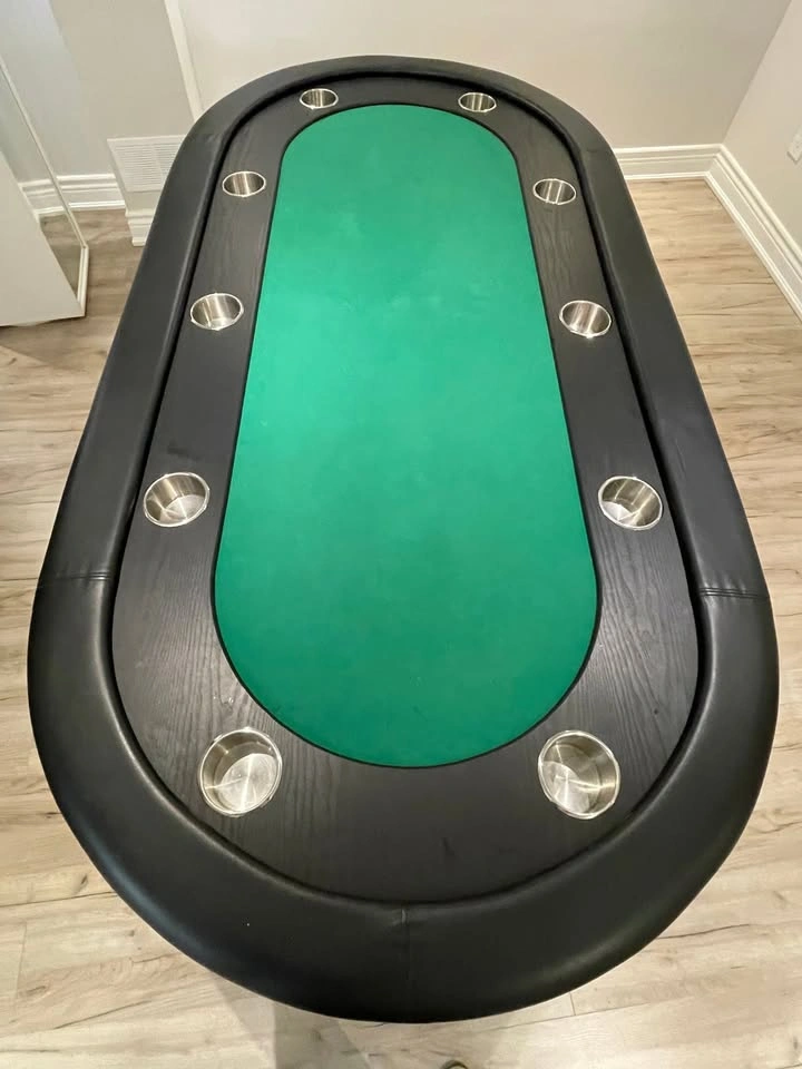 Monaco Series Folding Poker Table - Green Felt / Black Racetrack - photo 2