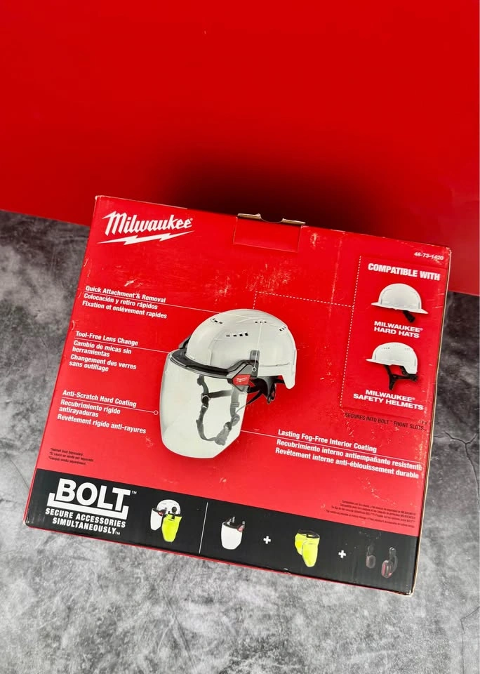 Milwaukee BOLT Clear Full Face Shield, Fog-Free, Anti-Scratch - photo 5