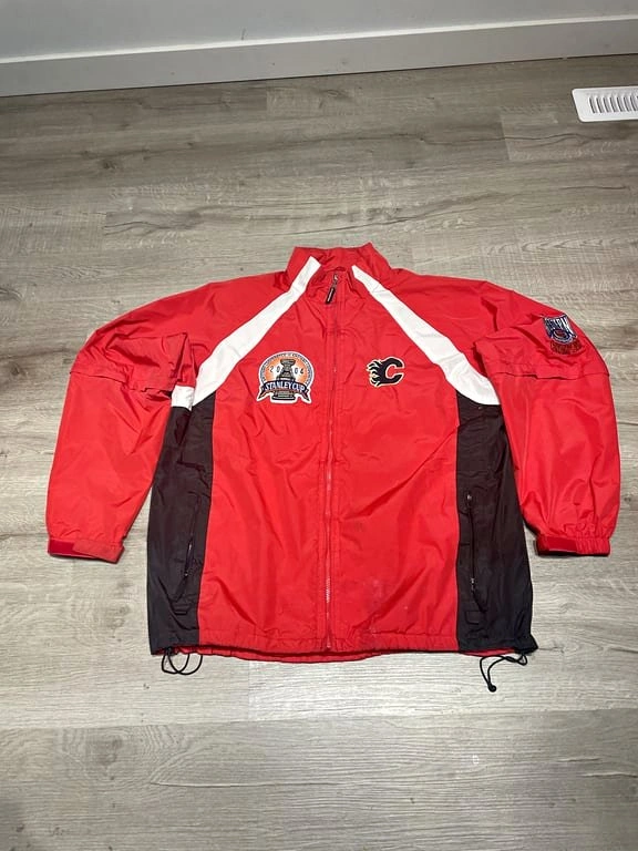 NHL Mondetta Calgary Flames 2004 Stanley Cup Jacket Men M