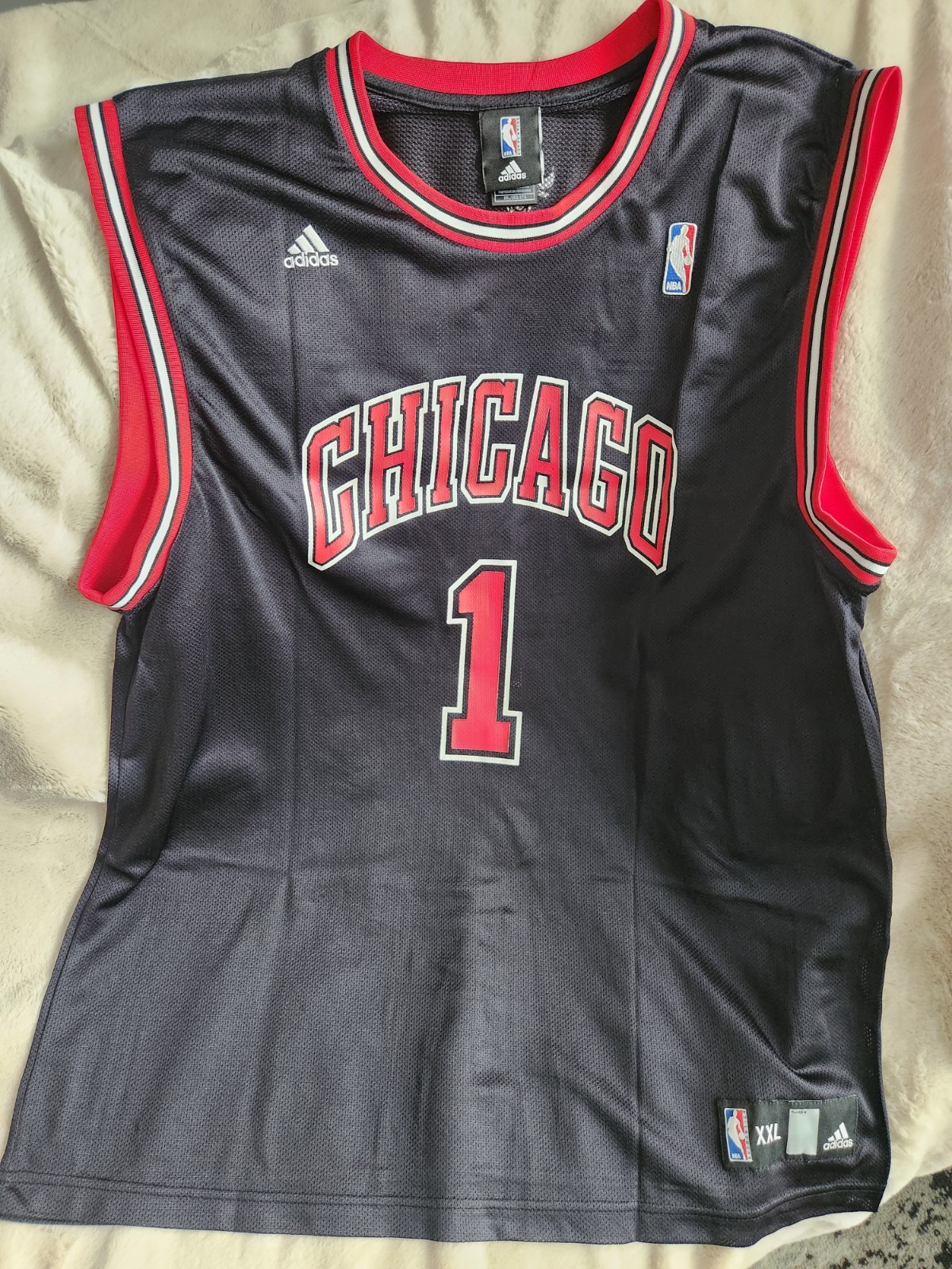 Adidas Chicago Bulls Derrick Rose #1 Black Jersey XXL