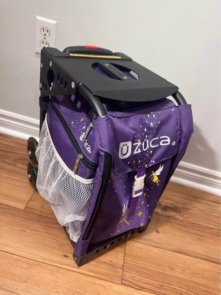 EUC ZUCA Rolling Bag Purple Fairy Skate Dance Gymnastics Travel - photo 2