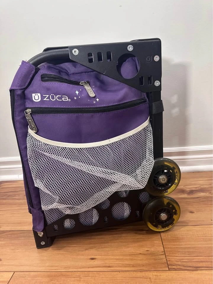 EUC ZUCA Rolling Bag Purple Fairy Skate Dance Gymnastics Travel - photo 4