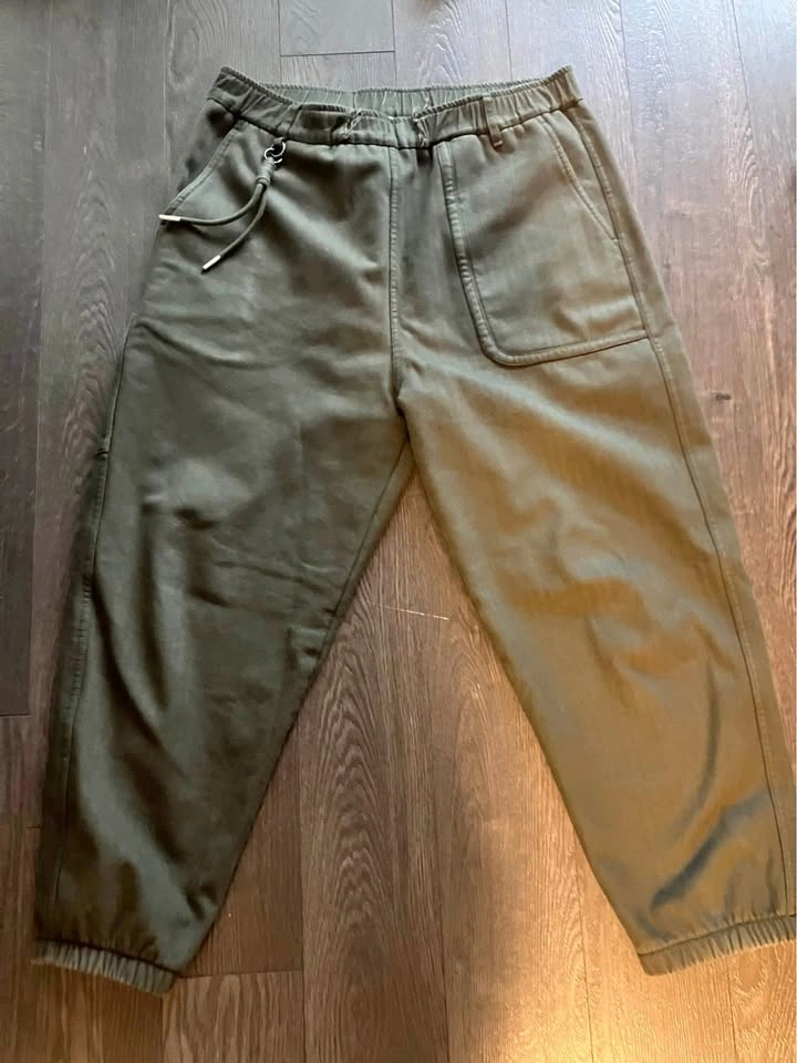 Men's jogger olive green with fleece