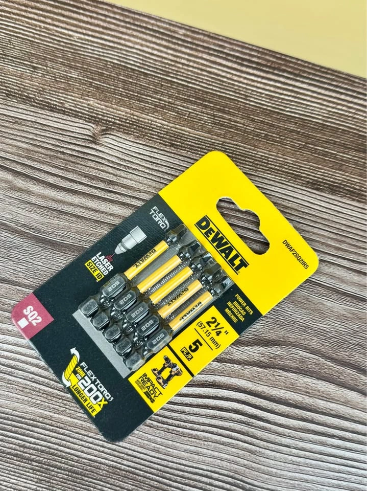 DEWALT FLEXTORQ Square #2 Robertson Impact Bits, 5-Pack, 1/4 x 2 - photo 4