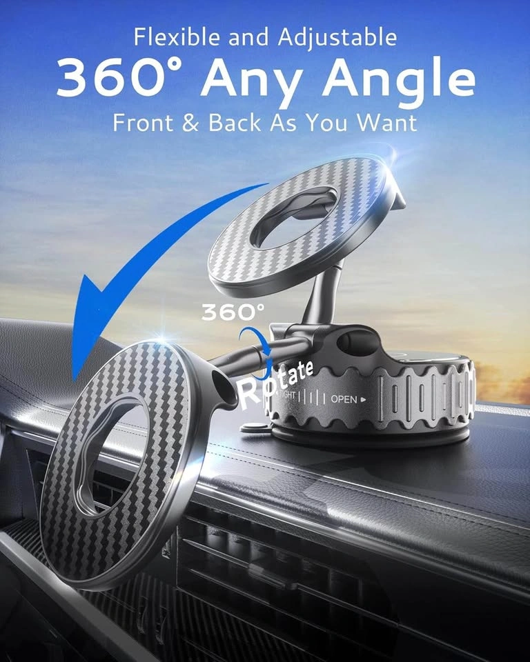 MagSafe Phone Holder Mount, 22 N55 Magnets, 78LBS Suction - photo 3