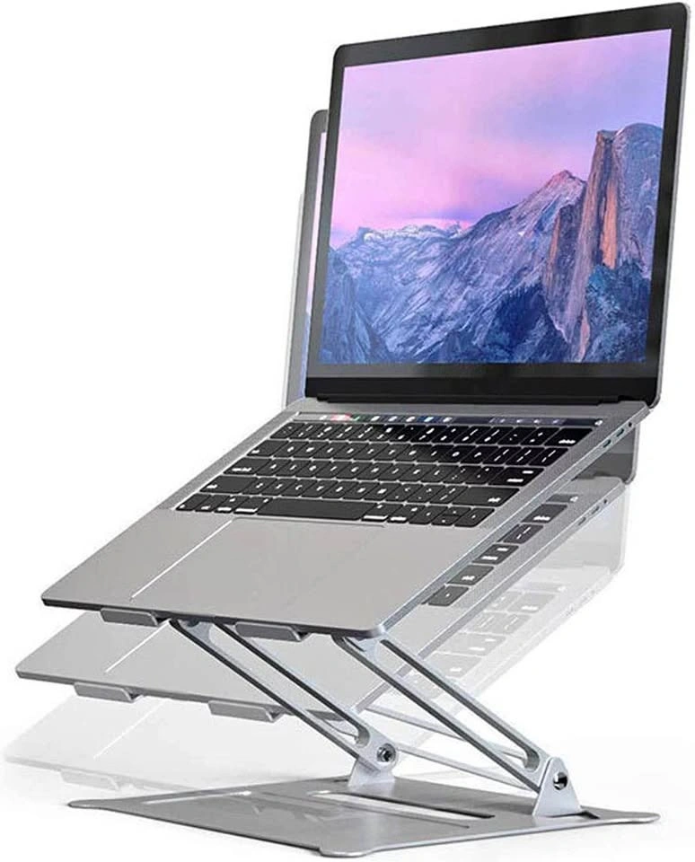 Foldable Aluminum Laptop Stand, Adjustable, 10-17 in. | Brand Ne