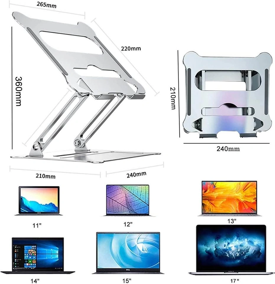 Foldable Aluminum Laptop Stand, Adjustable, 10-17 in. | Brand Ne - photo 2