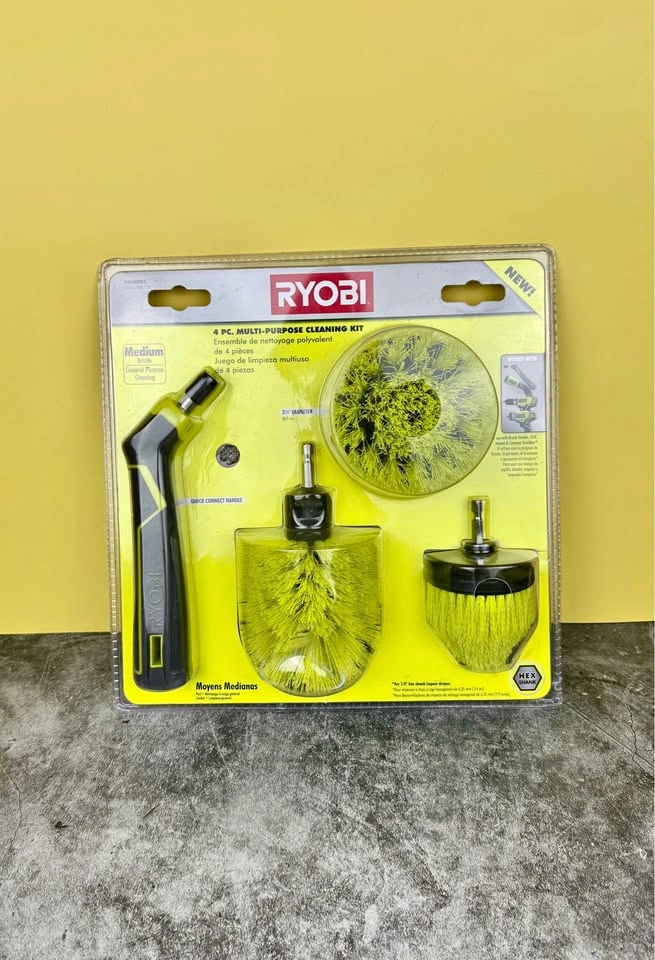 RYOBI 4-Piece Multi-Purpose Cleaning Kit, Model A95MPK1