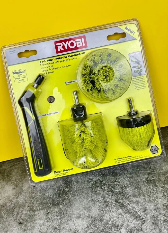 RYOBI 4-Piece Multi-Purpose Cleaning Kit, Model A95MPK1 - photo 3