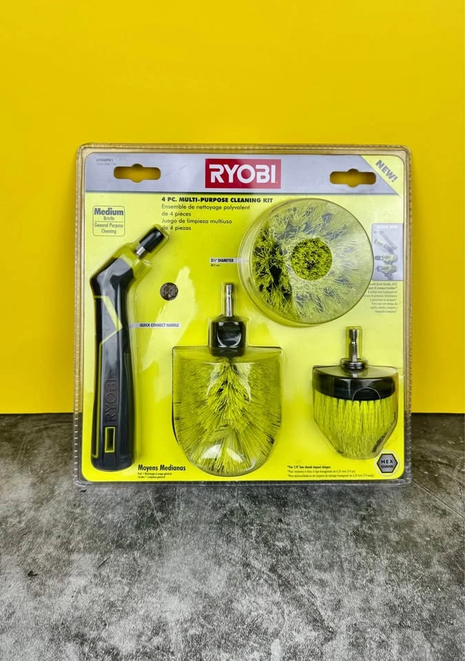 RYOBI 4-Piece Multi-Purpose Cleaning Kit, Model A95MPK1 - photo 4
