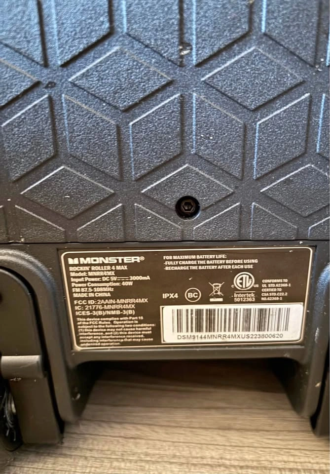 Monster Rockin’ Roller 4MAX Speaker – Portable Sound System