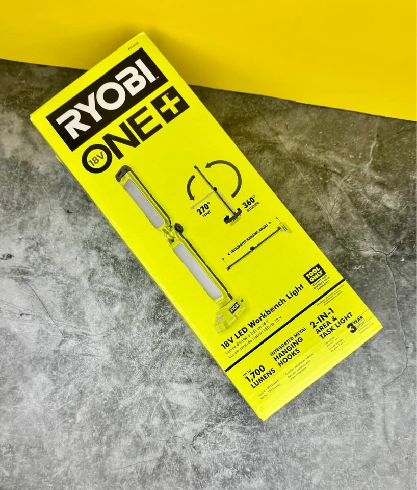 Ryobi PCL667B 18V ONE+ LED Workbench Light, 1700 Lumens, Tool On - photo 2