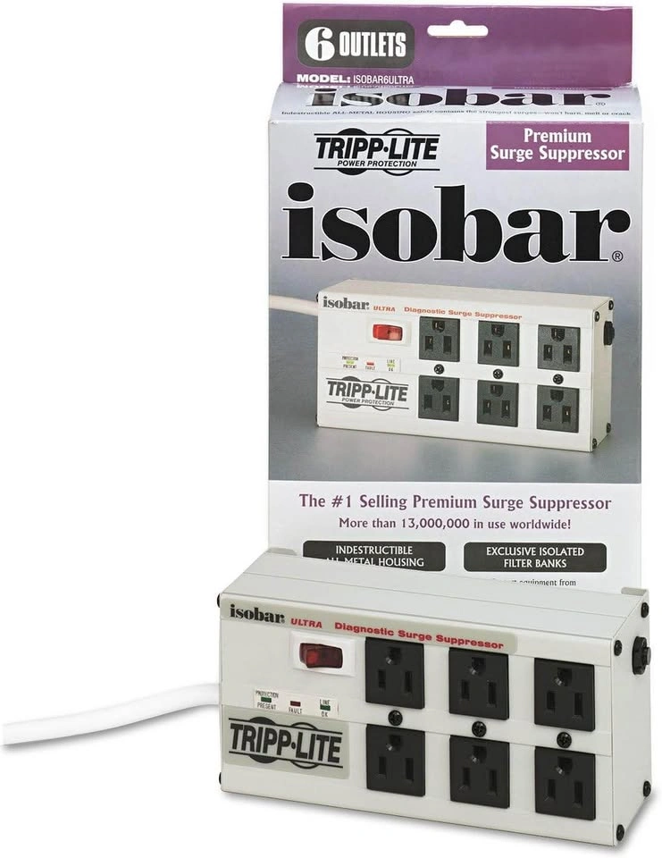 Tripp Lite Isobar ISOBAR6ULTRA Surge Protector, 6 Outlet, Metal - photo 5