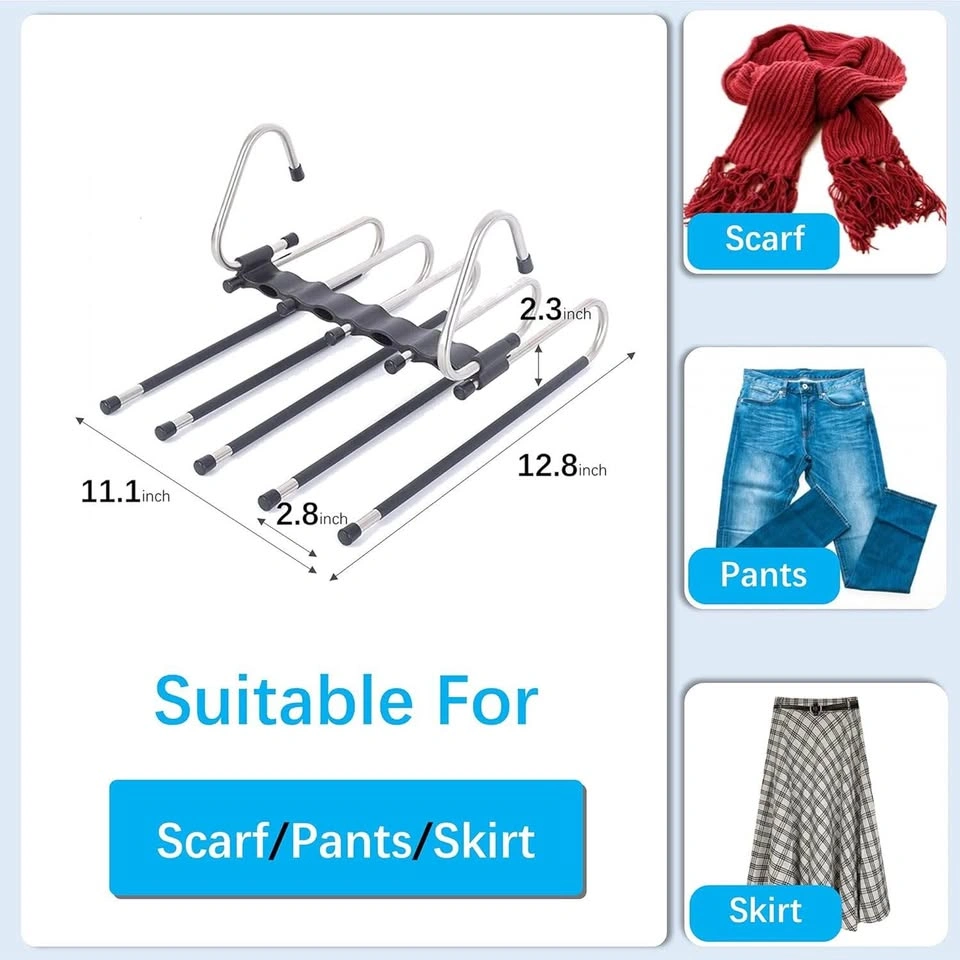 Pants Hanger Organizer - 5-Layer Space Saving Closet Hanger - photo 3