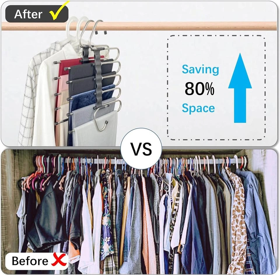 Pants Hanger Organizer - 5-Layer Space Saving Closet Hanger - photo 4