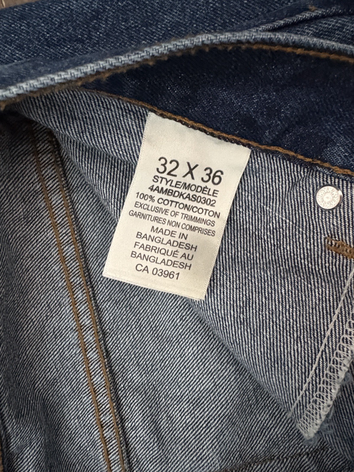 Dakota Men's Straight Leg Jeans 32x36 Blue Denim Work Pants - photo 2