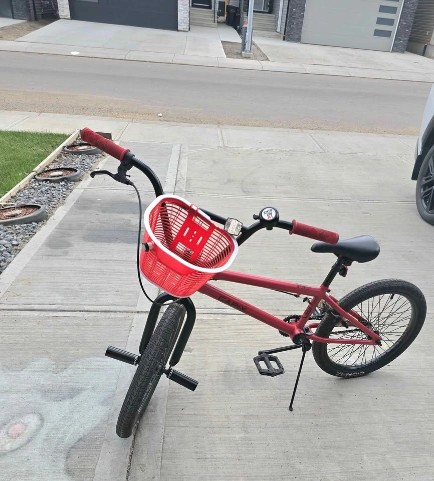 Red CAPIX BMX bike with basket and pegs - photo 4