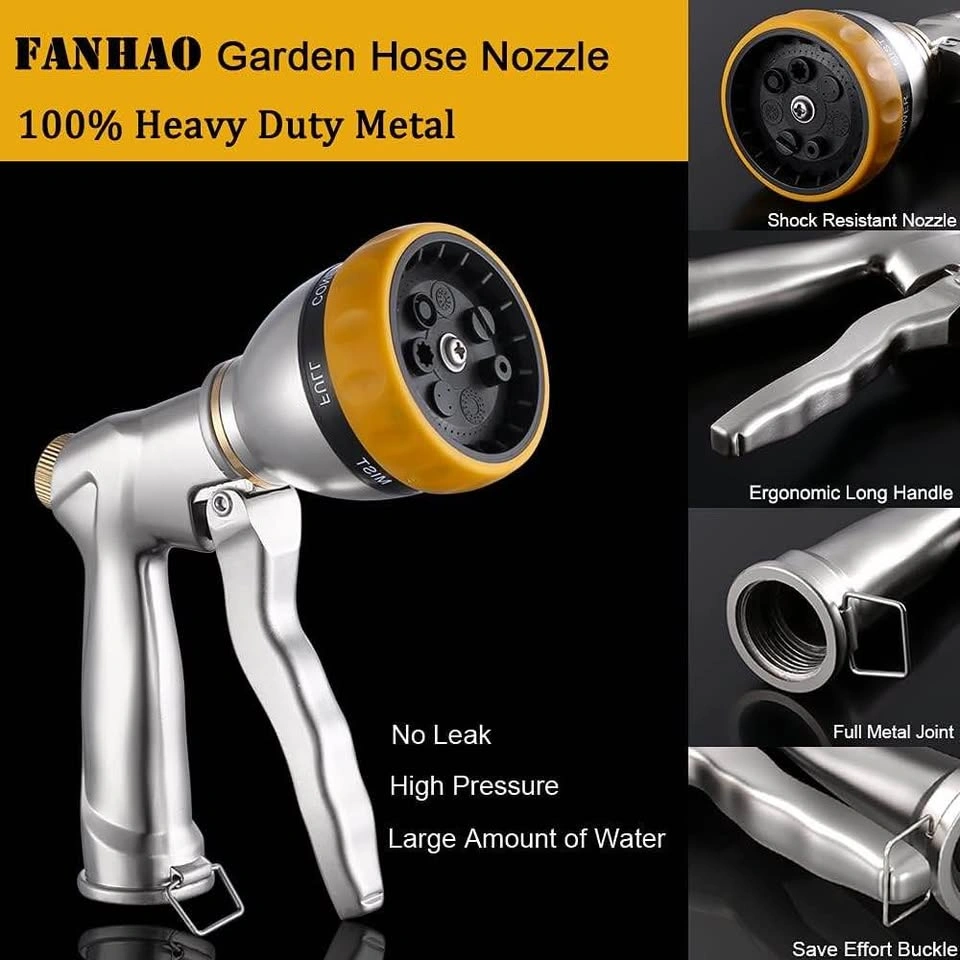 Heavy Duty Metal Garden Hose Nozzle - 7 Spray Patterns - photo 3